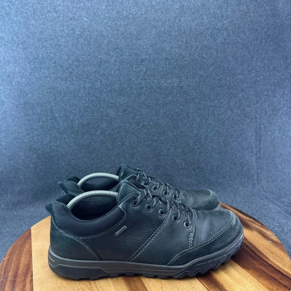 ECCO Urban Lifestyle Gore-Tex Black Leather Hiking Shoes 83070402001 Size 8